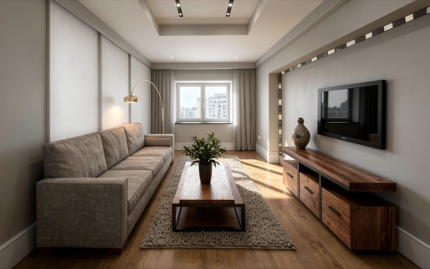 Photorealistic Living Room Architectural Staging