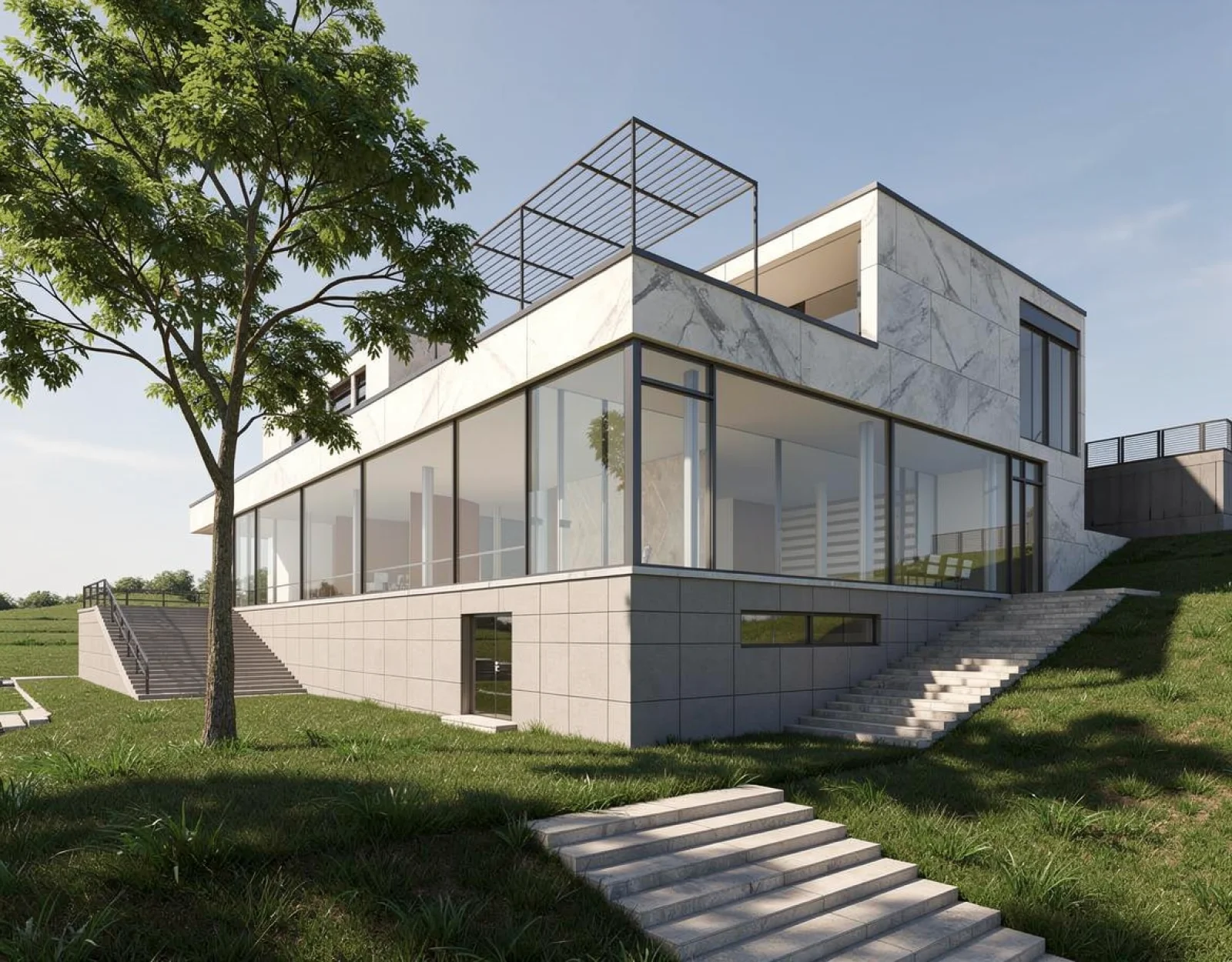 Photorealistic architectural render