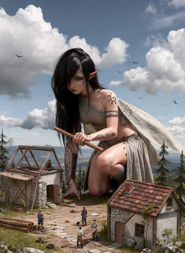 Keep everything the same but no antlers, change from portrait aspect ratio to landscape aspect ratio