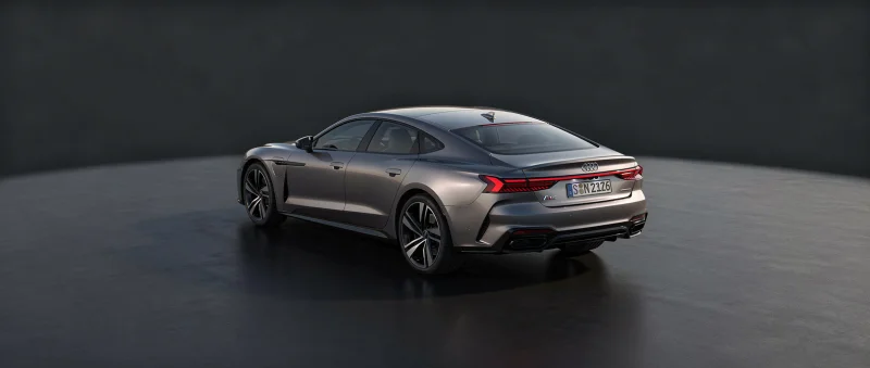 Make Car, camera positioned rear, pitched at 35° high-angle, rotated 176° around subject, medium shot, perspective projection, 38mm standard lens