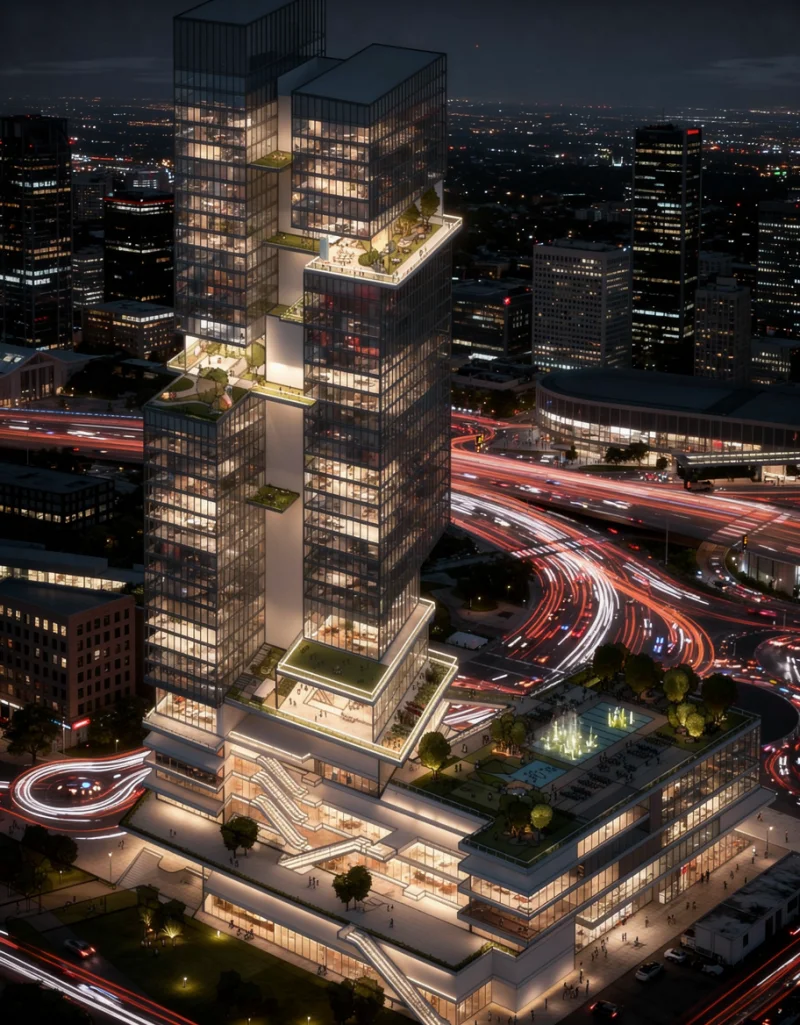 夜景，炫酷，车水马龙，