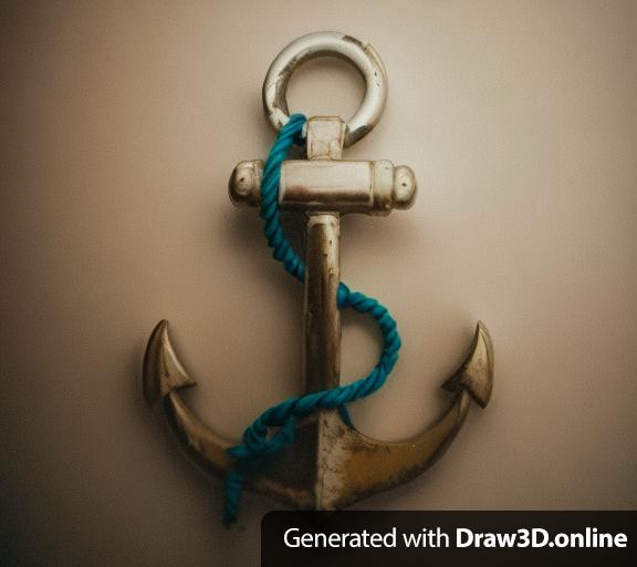 a photo of an anchor on a white background