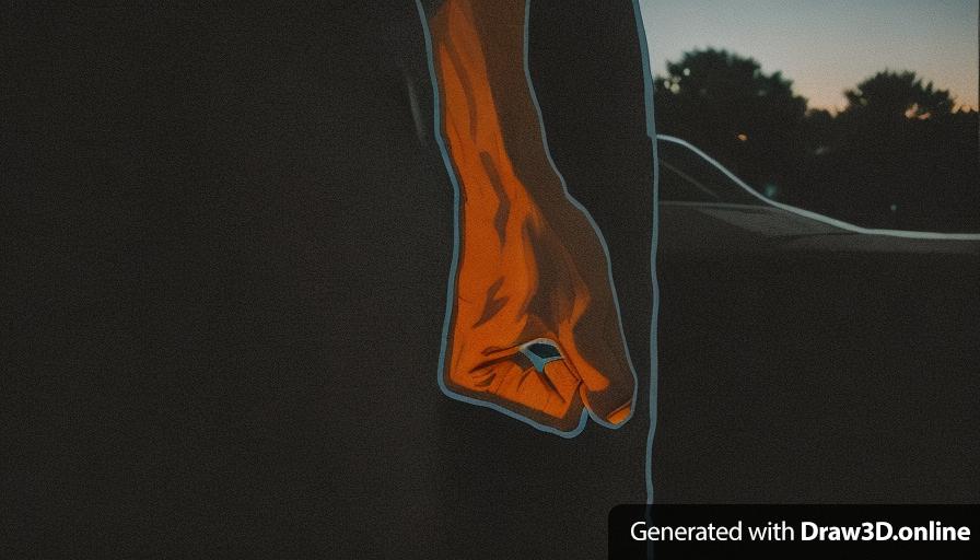 an illustration of a clenched fist.
in a cemetery
at night
black mans hands