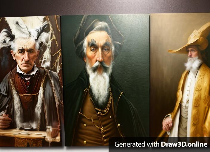 Paintings of old aristocrats. Fantasy art