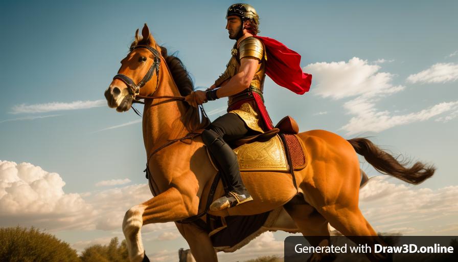 Alexander the Great riding a horse