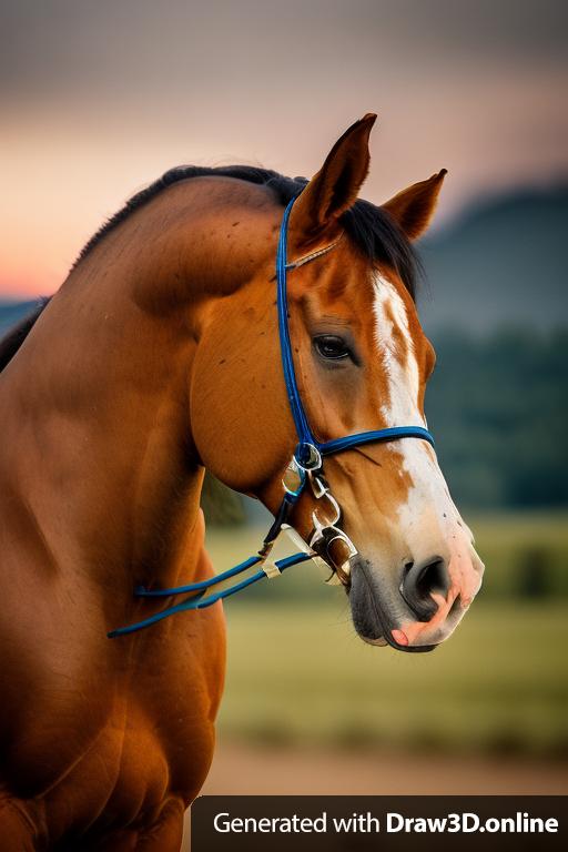 a photo of a horse's head