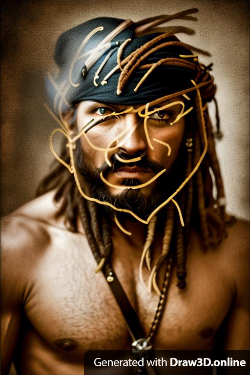 Photo realistic Pirate with eye ptach