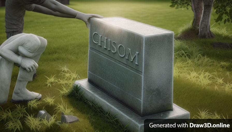 realistic unreal engine style image of   a gravestone