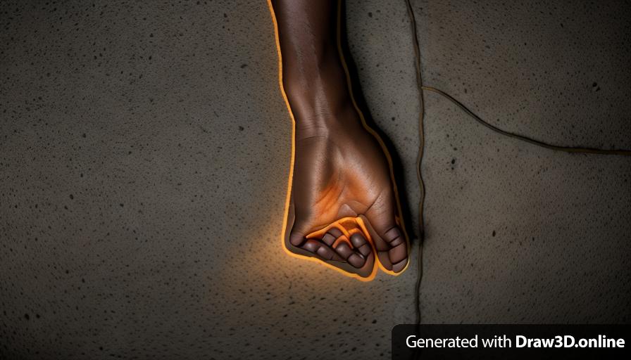 realistic unreal engine style image of a black mans hand
in a cemetery
at night