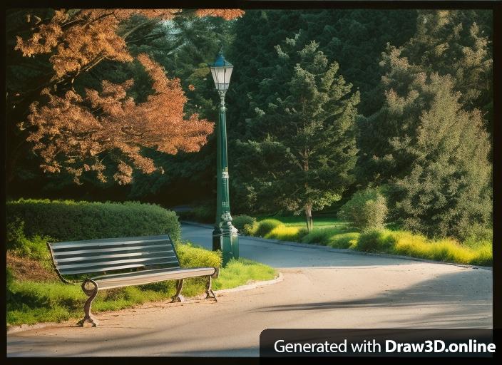 a photo of a tree and a lamp post