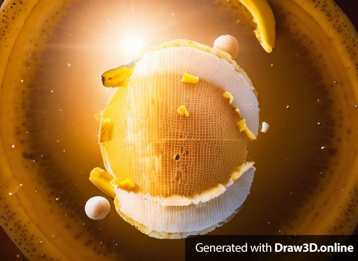 This planet being coming out of a banana being peeled.
