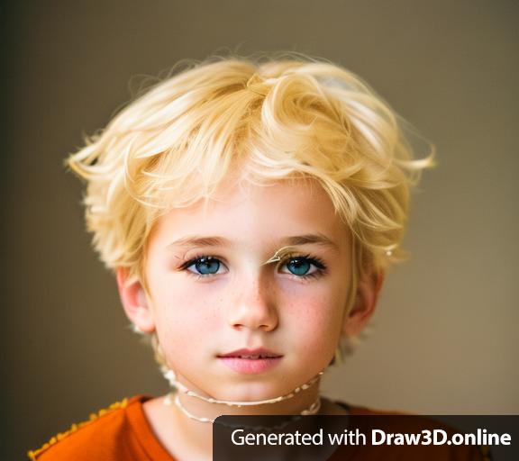 a portrait of a boy with blond hair.