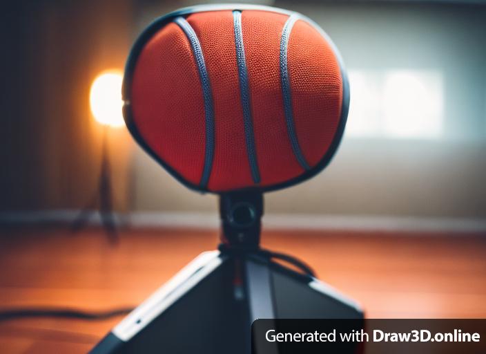 a picture of a microphone that looks like a basketball