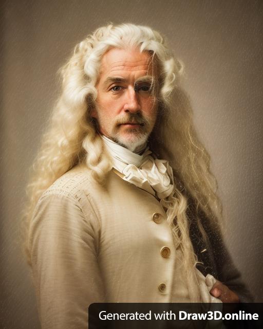 a portrait of a man with long white hair from Age of Enlightenment