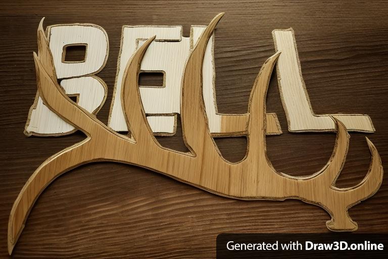 a photo of an antler with the word bell on it, trees in background, able to be able to print using a cricket to put on a t-shirt. I want more of a logo option. Clean up the edges and make them bolder.