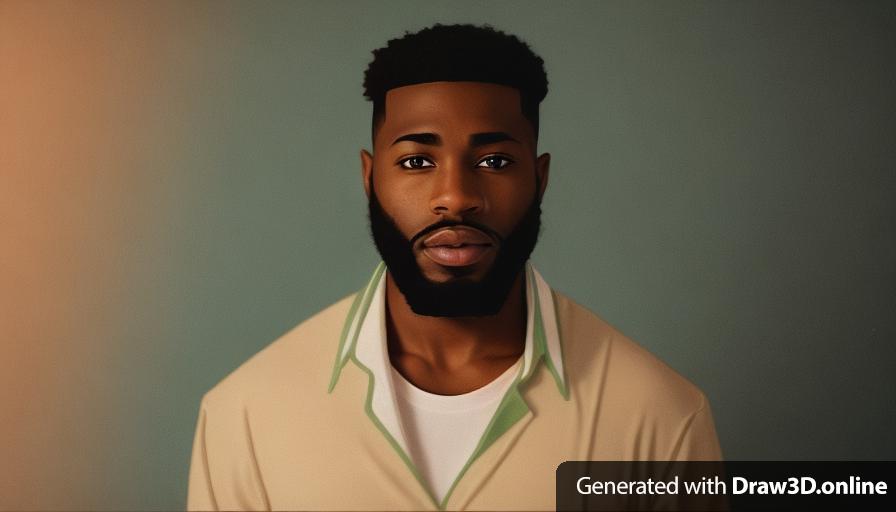 a cartoon of a black man with a beard