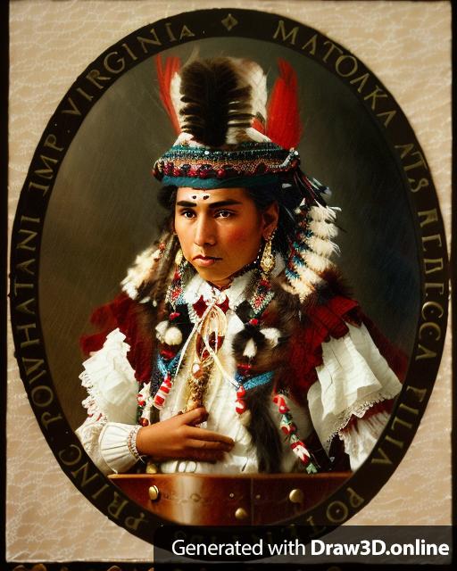 a portrait of a native American dressed in Victorian style clothes with lace collar woman 26 years old