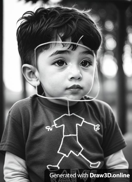 a portrait of a male child in the playground