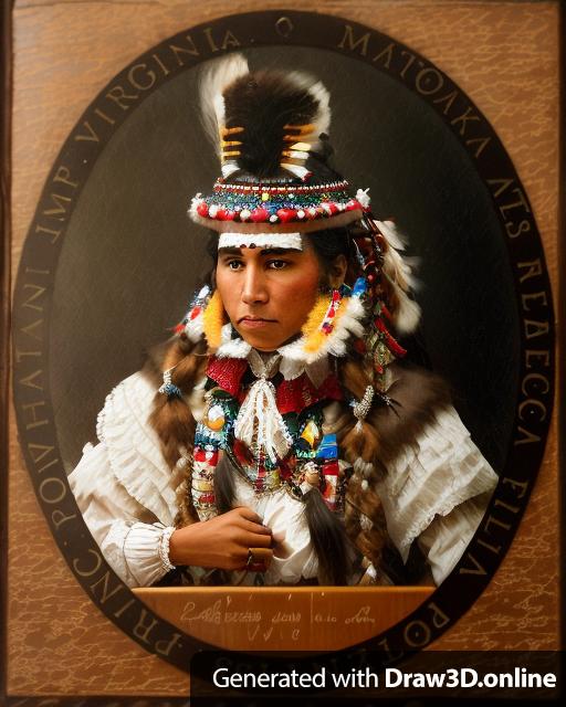 a portrait of a native American dressed in Victorian garb lace collar woman 26 years old