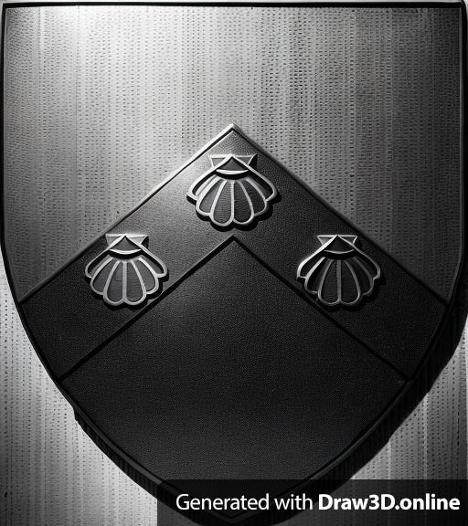 black and white shield with insignia