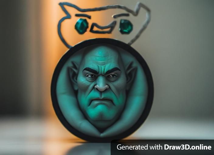 ring with ogre head gem