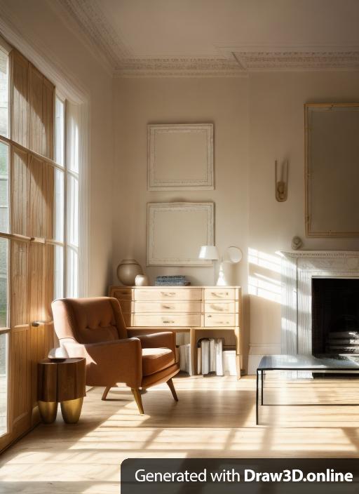 High end london interior, high end inteiror design, morning light, wood floor, glaze door