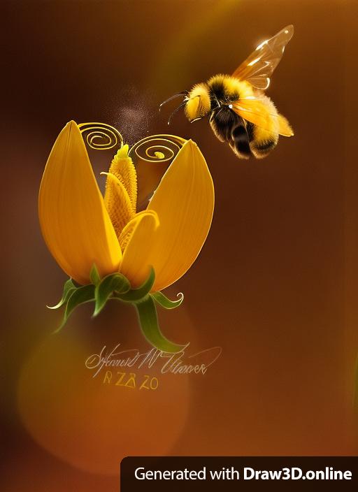 Flower and bumble bee