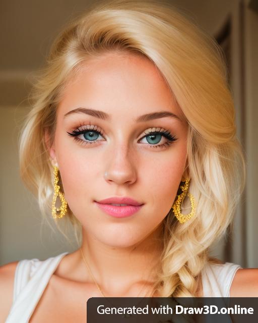 Portrait of a beautiful blonde girl