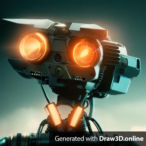 A Portrait of Johnny Five, from the movie Short Circuit
