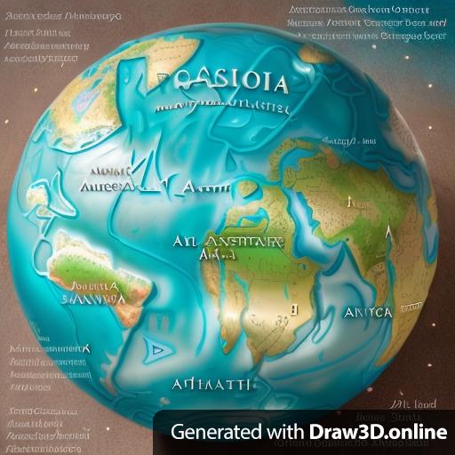 This is an ancient Atlantean map carved into a Granite sphere.  Key features are highlighted with colored lights, and descriptions of the features are included on plaques next to the sphere.  The globe depicts an Ice Age earth, with lower Sea Levels, and the continent of Atlantis in the center of the North Atlantic Ocean.
