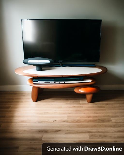 A console sitting below a tv