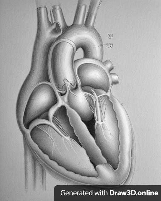 a drawing of a heart showing the mitral valve, the tricuspid valve, and the aortic valve. The aortic valve has aortic stenosis. Also shown are the superior and inferior vena cava, the aortic arch, the right atrium, the right ventricle, the left atrium and the left ventricle.